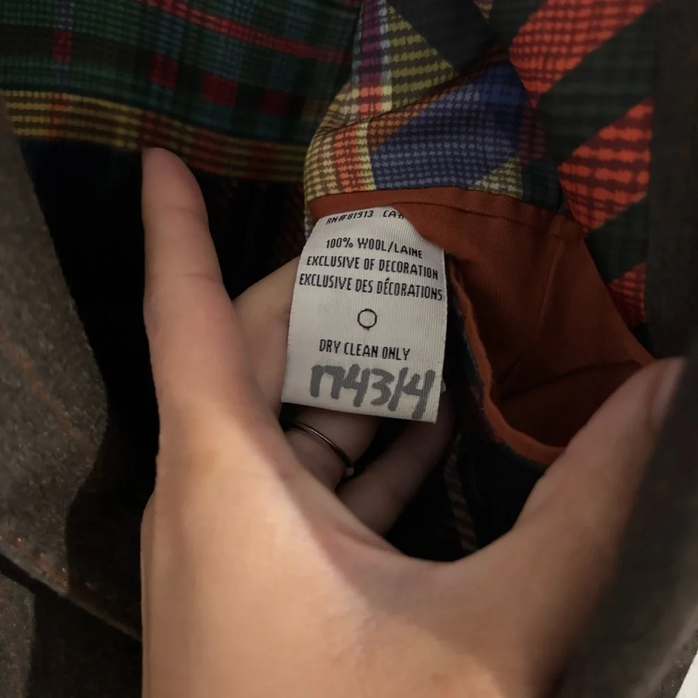 Robert Graham Dark Brown with Orange pinstripe Size 48 Blazer - Picture 6 of 9